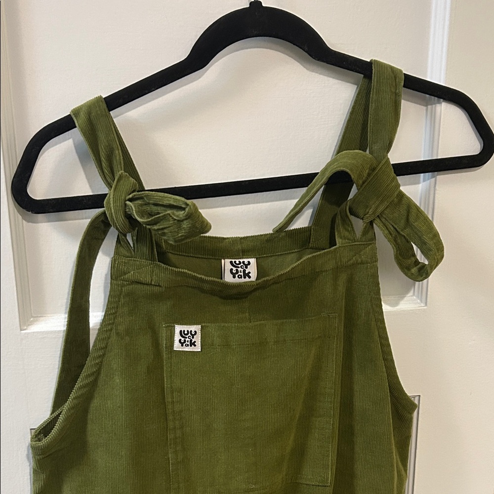 Lucy & Yak Olive Corduroy Overalls